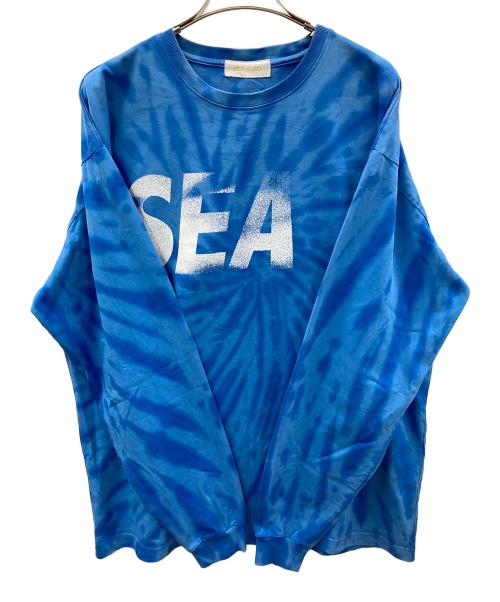 WIND AND SEA（ウィンダンシー）WIND AND SEA (ウィンダンシー) タイダイ柄ロングスリーブカットソー ブルー×ホワイト サイズ:Lの古着・服飾アイテム