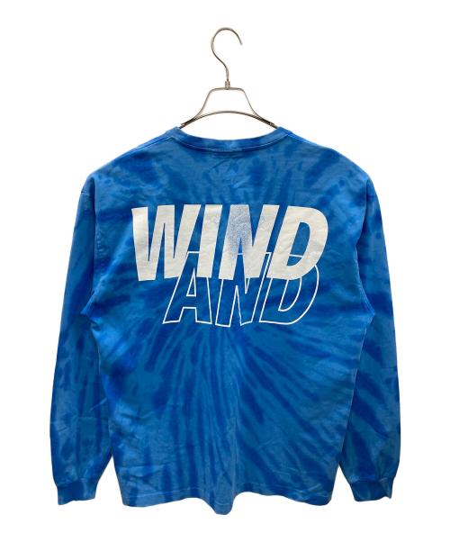 WIND AND SEA（ウィンダンシー）WIND AND SEA (ウィンダンシー) タイダイ柄ロングスリーブカットソー ブルー×ホワイト サイズ:Lの古着・服飾アイテム