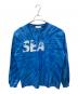 WIND AND SEA（ウィンダンシー）の古着「タイダイ柄ロングスリーブカットソー」｜ブルー×ホワイト
