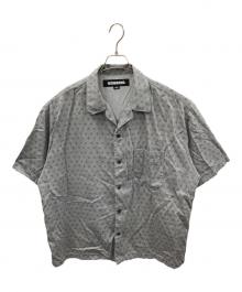 NEIGHBORHOOD（ネイバーフッド）の古着「アロハシャツ MONOGRAM PATTERN HAWAIIAN SHIRT（モノグラム パターン ハワイアン シャツ）」｜グレー