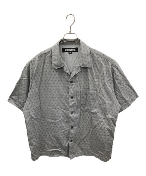 NEIGHBORHOOD（ネイバーフッド）NEIGHBORHOOD (ネイバーフッド) アロハシャツ MONOGRAM PATTERN HAWAIIAN SHIRT（モノグラム パターン ハワイアン シャツ） グレー サイズ:Lの古着・服飾アイテム