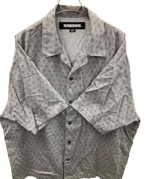 NEIGHBORHOOD（ネイバーフッド）NEIGHBORHOOD (ネイバーフッド) アロハシャツ MONOGRAM PATTERN HAWAIIAN SHIRT（モノグラム パターン ハワイアン シャツ） グレー サイズ:Lの古着・服飾アイテム