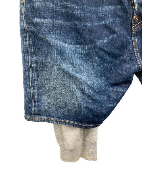 DSQUARED2（ディースクエアード）DSQUARED2 (ディースクエアード) レイヤード仕様 ハーフパンツ ブルー×レッド サイズ:44の古着・服飾アイテム