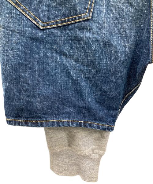 DSQUARED2（ディースクエアード）DSQUARED2 (ディースクエアード) レイヤード仕様 ハーフパンツ ブルー×レッド サイズ:44の古着・服飾アイテム