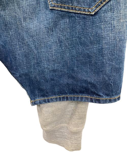 DSQUARED2（ディースクエアード）DSQUARED2 (ディースクエアード) レイヤード仕様 ハーフパンツ ブルー×レッド サイズ:44の古着・服飾アイテム