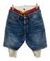 DSQUARED2（ディースクエアード）の古着「レイヤード仕様 ハーフパンツ」｜ブルー×レッド