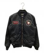 SKULL WORKS×CROWS WORSTスカルワークス×クローズ＆ワースト）の古着「フライトジャケット」｜ブラック