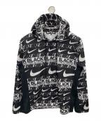 BLACK COMME des GARCONS×NIKEブラックコムデギャルソン×ナイキ）の古着「ジップアップパーカー」｜ブラック×ホワイト