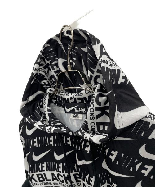 BLACK COMME des GARCONS（ブラックコムデギャルソン）BLACK COMME des GARCONS (ブラックコムデギャルソン) NIKE (ナイキ) ジップアップパーカー ブラック×ホワイト サイズ:XLの古着・服飾アイテム