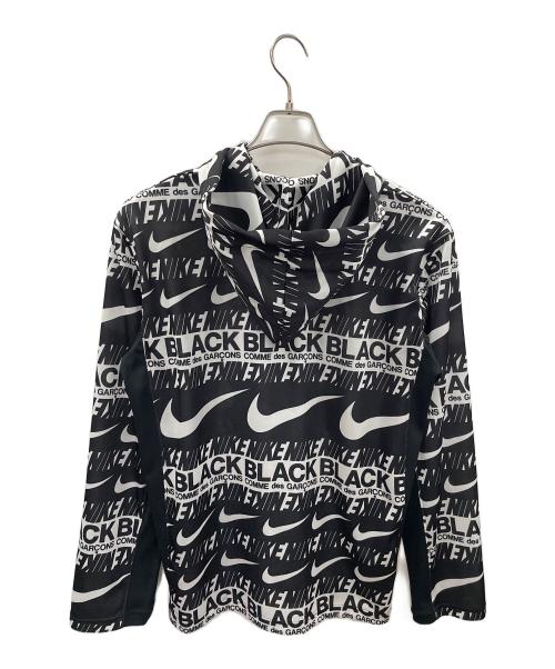 BLACK COMME des GARCONS（ブラックコムデギャルソン）BLACK COMME des GARCONS (ブラックコムデギャルソン) NIKE (ナイキ) ジップアップパーカー ブラック×ホワイト サイズ:XLの古着・服飾アイテム