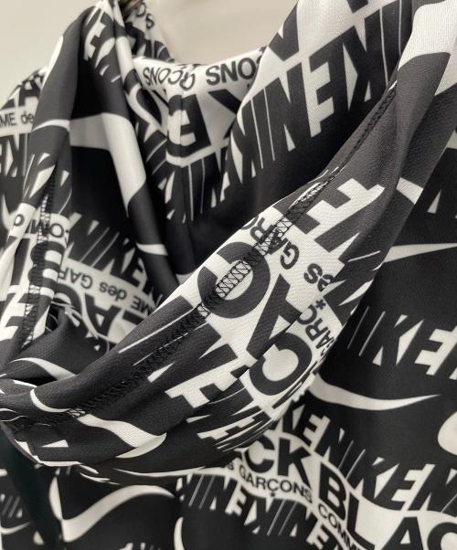 BLACK COMME des GARCONS（ブラックコムデギャルソン）BLACK COMME des GARCONS (ブラックコムデギャルソン) NIKE (ナイキ) ジップアップパーカー ブラック×ホワイト サイズ:XLの古着・服飾アイテム