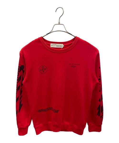 OFFWHITE（オフホワイト）OFFWHITE (オフホワイト) スウェット レッド サイズ:XLの古着・服飾アイテム