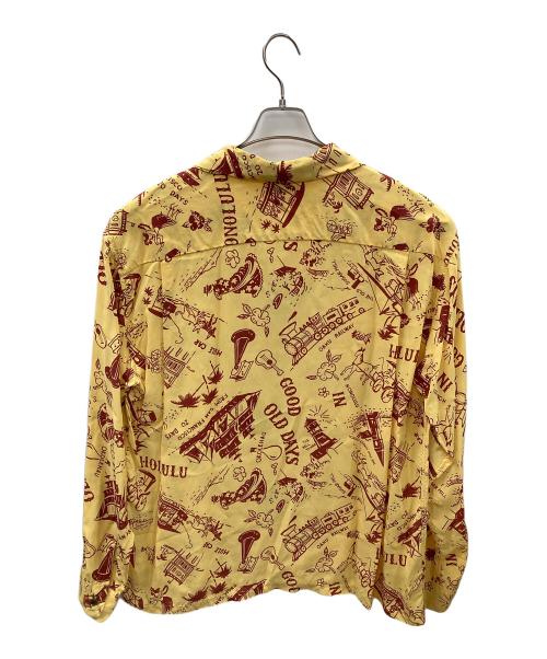 Sun Surf（サンサーフ）Sun Surf オープンカラーシャツ  L/S RAYON HAWAIIAN SHIRT “GOOD OLD DAYS”（ロングスリーブ レーヨン ハワイアン シャツ “グッド オールド デイズ”） イエロー サイズ:XXLの古着・服飾アイテム