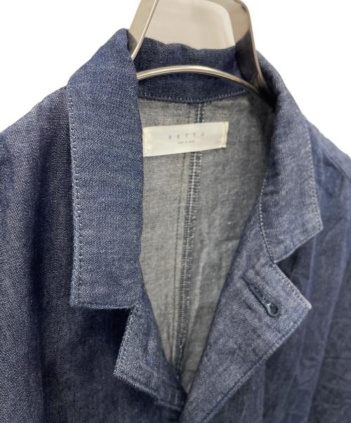 SETTO（セット）SETTO (セット) ステンカラーコート インディゴ サイズ:Fの古着・服飾アイテム