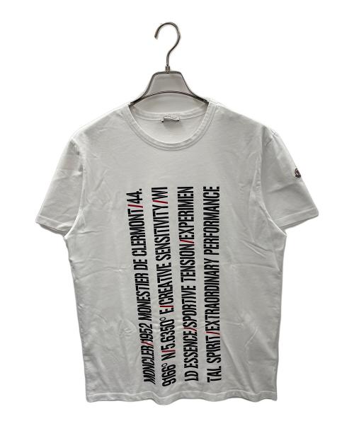 MONCLER（モンクレール）MONCLER (モンクレール) 半袖Tシャツ スクリーンプリントレタリング ホワイト サイズ:XLの古着・服飾アイテム
