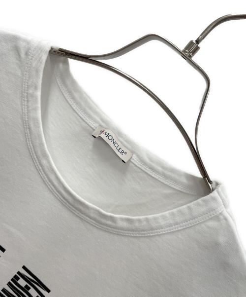 MONCLER（モンクレール）MONCLER (モンクレール) 半袖Tシャツ スクリーンプリントレタリング ホワイト サイズ:XLの古着・服飾アイテム