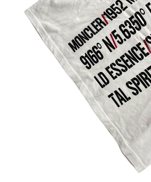 MONCLER（モンクレール）MONCLER (モンクレール) 半袖Tシャツ スクリーンプリントレタリング ホワイト サイズ:XLの古着・服飾アイテム
