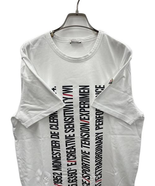 MONCLER（モンクレール）MONCLER (モンクレール) 半袖Tシャツ スクリーンプリントレタリング ホワイト サイズ:XLの古着・服飾アイテム