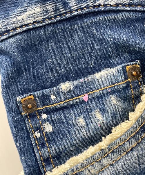 DSQUARED2（ディースクエアード）DSQUARED2 (ディースクエアード) ダメージ加工デニムパンツ SKATER JEAN（スケータージーンズ） インディゴ サイズ:50の古着・服飾アイテム