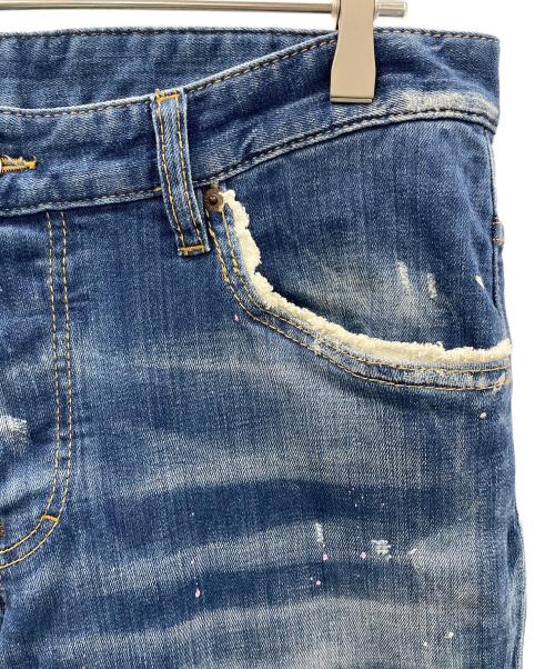 DSQUARED2（ディースクエアード）DSQUARED2 (ディースクエアード) ダメージ加工デニムパンツ SKATER JEAN（スケータージーンズ） インディゴ サイズ:50の古着・服飾アイテム