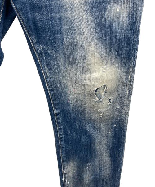 DSQUARED2（ディースクエアード）DSQUARED2 (ディースクエアード) ダメージ加工デニムパンツ SKATER JEAN（スケータージーンズ） インディゴ サイズ:50の古着・服飾アイテム