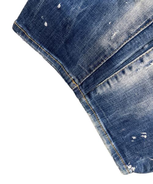 DSQUARED2（ディースクエアード）DSQUARED2 (ディースクエアード) ダメージ加工デニムパンツ SKATER JEAN（スケータージーンズ） インディゴ サイズ:50の古着・服飾アイテム
