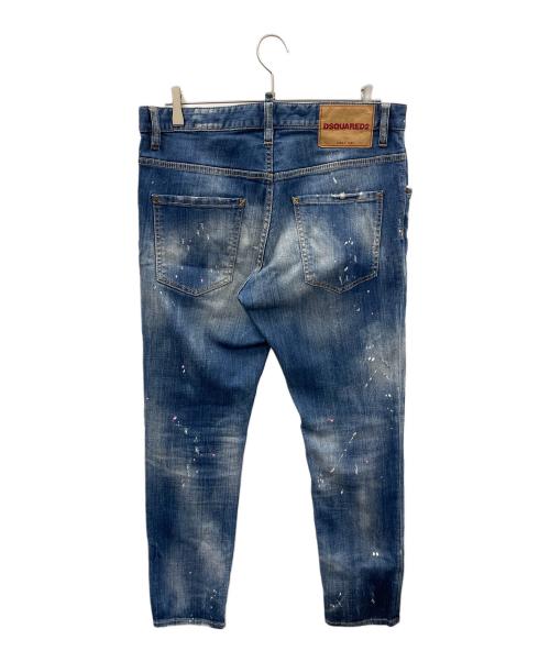 DSQUARED2（ディースクエアード）DSQUARED2 (ディースクエアード) ダメージ加工デニムパンツ SKATER JEAN（スケータージーンズ） インディゴ サイズ:50の古着・服飾アイテム