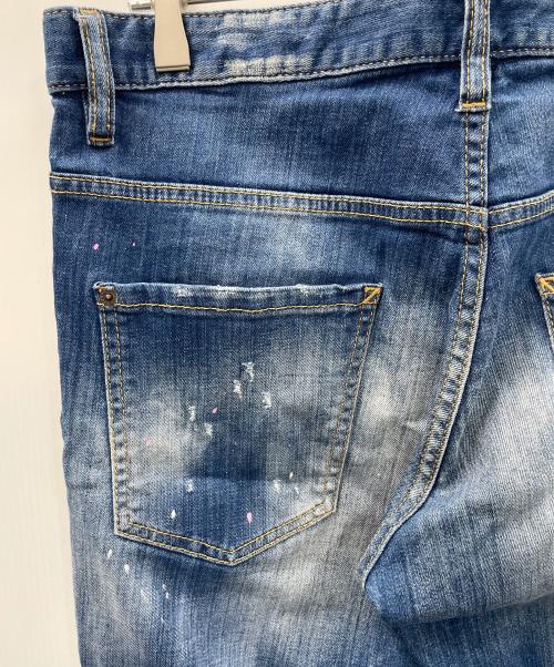 DSQUARED2（ディースクエアード）DSQUARED2 (ディースクエアード) ダメージ加工デニムパンツ SKATER JEAN（スケータージーンズ） インディゴ サイズ:50の古着・服飾アイテム