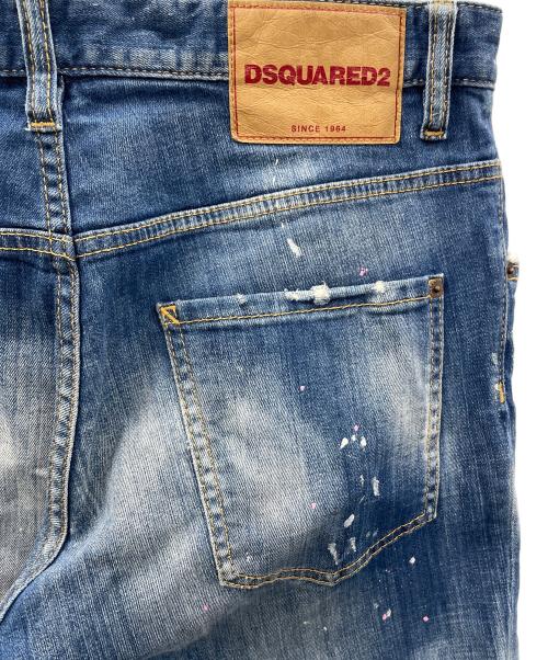 DSQUARED2（ディースクエアード）DSQUARED2 (ディースクエアード) ダメージ加工デニムパンツ SKATER JEAN（スケータージーンズ） インディゴ サイズ:50の古着・服飾アイテム