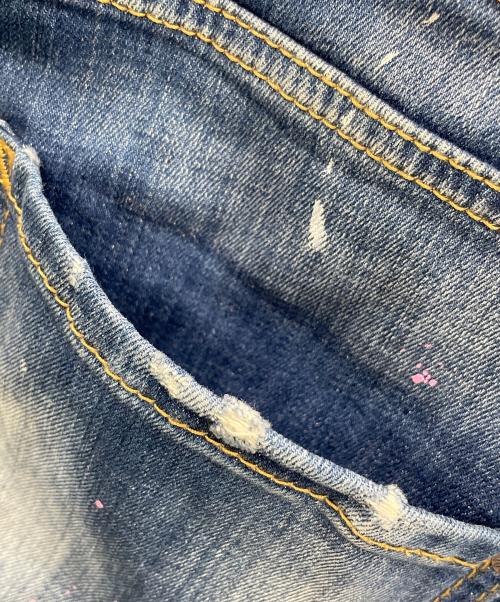 DSQUARED2（ディースクエアード）DSQUARED2 (ディースクエアード) ダメージ加工デニムパンツ SKATER JEAN（スケータージーンズ） インディゴ サイズ:50の古着・服飾アイテム