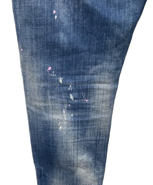 DSQUARED2（ディースクエアード）DSQUARED2 (ディースクエアード) ダメージ加工デニムパンツ SKATER JEAN（スケータージーンズ） インディゴ サイズ:50の古着・服飾アイテム