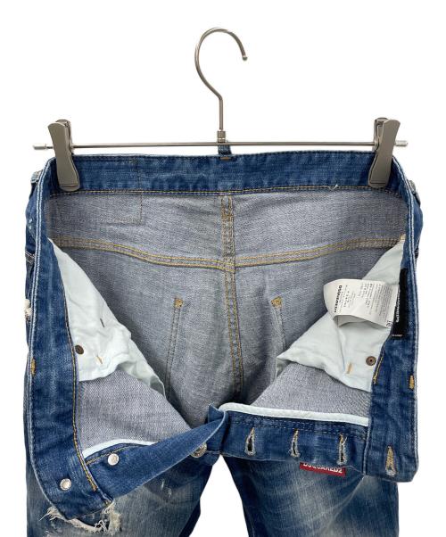 DSQUARED2（ディースクエアード）DSQUARED2 (ディースクエアード) ダメージ加工デニムパンツ SKATER JEAN（スケータージーンズ） インディゴ サイズ:50の古着・服飾アイテム