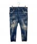 DSQUARED2（ディースクエアード）の古着「ダメージ加工デニムパンツ SKATER JEAN（スケータージーンズ）」｜インディゴ