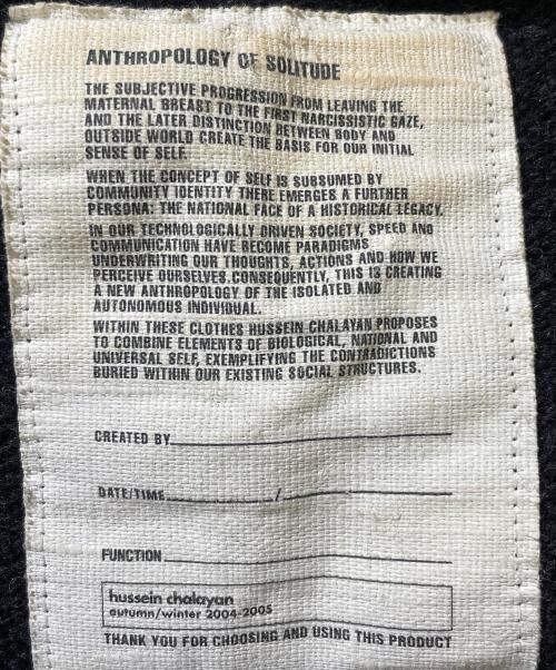 hussein chalayan（フセインチャラヤン）hussein chalayan (フセインチャラヤン) ニット ブラック サイズ:46の古着・服飾アイテム