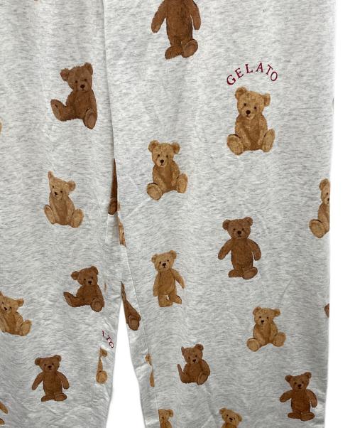 gelato pique（ジェラートピケ）gelato pique (ジェラートピケ) ベア柄ロングパンツ グレー サイズ:F 未使用品の古着・服飾アイテム