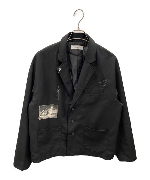 ZUTOMAYO MART（ズトマヨ マート）ZUTOMAYO MART (ズトマヨ マート) テーラードジャケット STAY FOOLISH Jacket（ステイ フーリッシュ ジャケット） ブラック サイズ:Lの古着・服飾アイテム