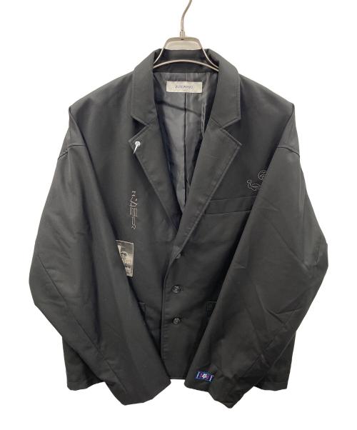 ZUTOMAYO MART（ズトマヨ マート）ZUTOMAYO MART (ズトマヨ マート) テーラードジャケット STAY FOOLISH Jacket（ステイ フーリッシュ ジャケット） ブラック サイズ:Lの古着・服飾アイテム