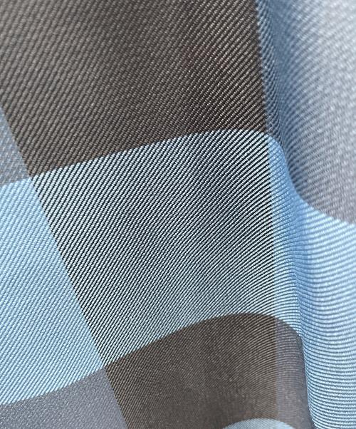 PAUL SMITH（ポールスミス）PAUL SMITH (ポールスミス) ブロックチェック ステンカラーコート ブルー サイズ:Lの古着・服飾アイテム