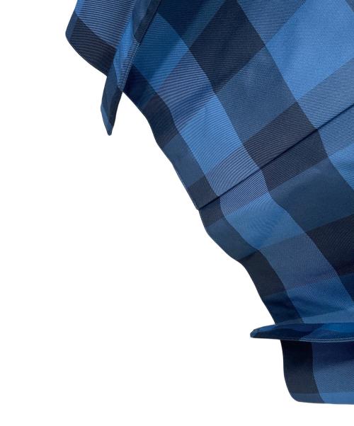 PAUL SMITH（ポールスミス）PAUL SMITH (ポールスミス) ブロックチェック ステンカラーコート ブルー サイズ:Lの古着・服飾アイテム