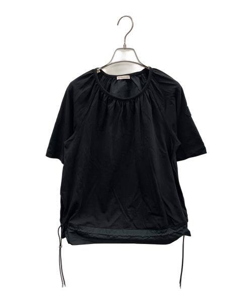 MONCLER（モンクレール）MONCLER (モンクレール) 半袖ブラウス ペプラム ドローコード トップス ブラック サイズ:Sの古着・服飾アイテム