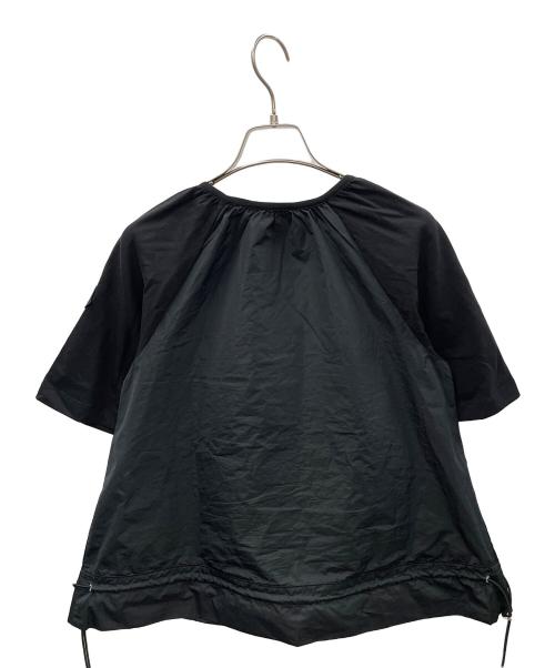 MONCLER（モンクレール）MONCLER (モンクレール) 半袖ブラウス ペプラム ドローコード トップス ブラック サイズ:Sの古着・服飾アイテム
