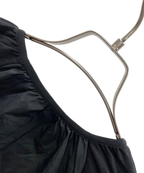 MONCLER（モンクレール）MONCLER (モンクレール) 半袖ブラウス ペプラム ドローコード トップス ブラック サイズ:Sの古着・服飾アイテム