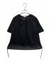 MONCLER (モンクレール) 半袖ブラウス ペプラム ドローコード トップス ブラック サイズ:S：25000円