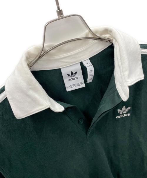 adidas（アディダス）adidas (アディダス) ポロシャツ アディカラー ラグビー  グリーン サイズ:J Sの古着・服飾アイテム