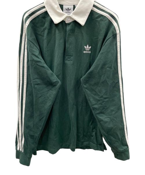 adidas（アディダス）adidas (アディダス) ポロシャツ アディカラー ラグビー  グリーン サイズ:J Sの古着・服飾アイテム