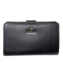 FURLA（フルラ）の古着「2つ折り財布 CAMELIA（カメリア）コンパクトウォレット」｜ブラック