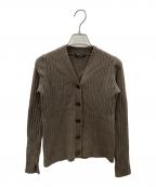 N.NATURAL BEAUTY BASICエヌ ナチュラルビューティーベーシック）の古着「ウールカシミヤリブカーディガン」｜オリーブ