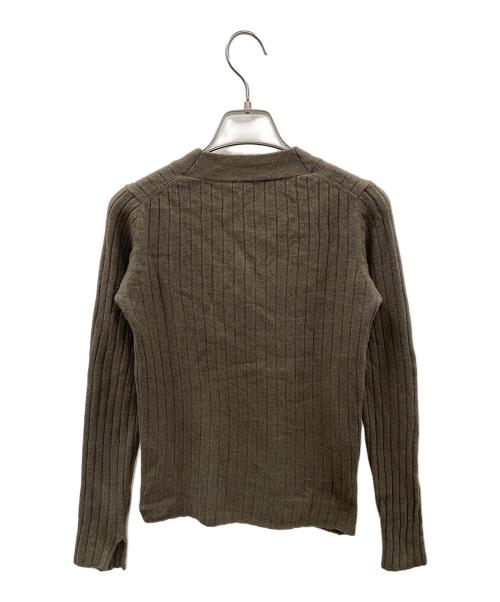 N.NATURAL BEAUTY BASIC（エヌ ナチュラルビューティーベーシック）N.NATURAL BEAUTY BASIC (エヌ ナチュラルビューティーベーシック) ウールカシミヤリブカーディガン オリーブ サイズ:Mの古着・服飾アイテム