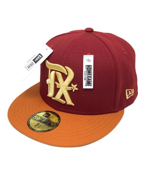 New Era（ニューエラ）New Era (ニューエラ) キャップ テキサス・レンジャーズ レッド×オレンジ サイズ:7 1/2(59.6cm) 未使用品の古着・服飾アイテム