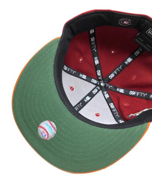 New Era（ニューエラ）New Era (ニューエラ) キャップ テキサス・レンジャーズ レッド×オレンジ サイズ:7 1/2(59.6cm) 未使用品の古着・服飾アイテム